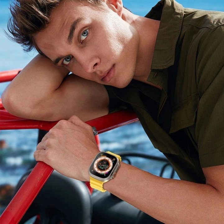 Apyrankė Apple Watch 4 / 5 / 6 / 7 / 8 / 9 / SE / Ultra 1 / 2 (42/44/45/49 mm) - tamsiai mėlyna