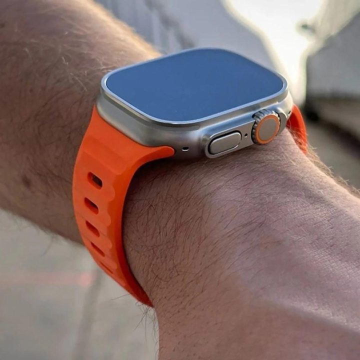 Line“ Apyrankei Watch“ 4 / 5 / 6 / 7 / 8 / 9 / SE / Ultra“ 1 / 2 (42/44/45/49 mm) – oranžinė