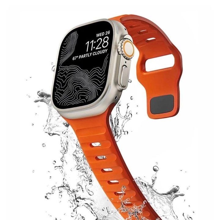 Line“ Apyrankei Watch“ 4 / 5 / 6 / 7 / 8 / 9 / SE / Ultra“ 1 / 2 (42/44/45/49 mm) – oranžinė