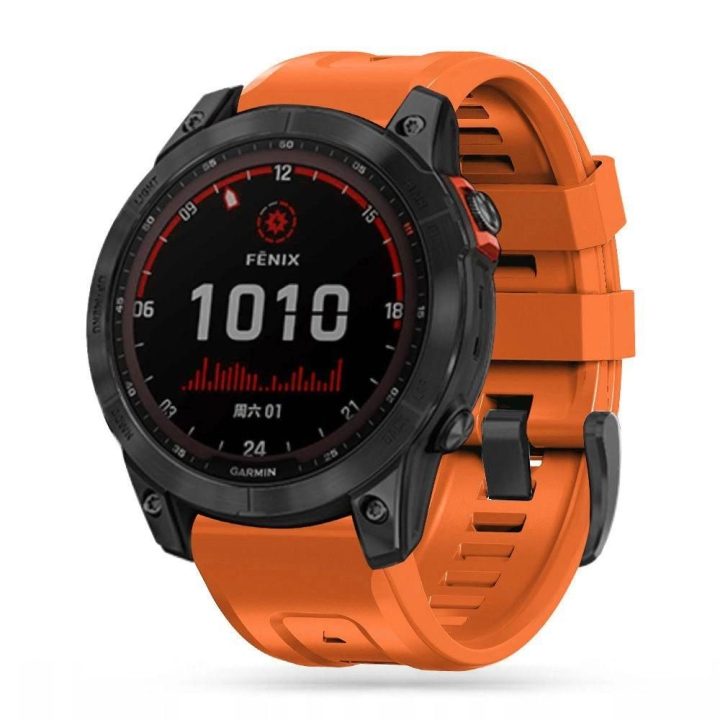 Garmin Fenix ​​5 / 6 / 6 Pro / 7 dirželis - oranžinis