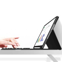 Pen + Keyboard“ dėklas su klaviatūra skirt iPad 10.9 colio 2022 metų planšetiniam kompiuteriui – juodas