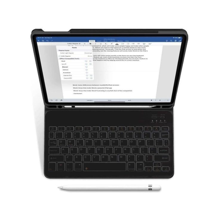 Pen + Keyboard“ dėklas su klaviatūra skirt iPad 10.9 colio 2022 metų planšetiniam kompiuteriui – juodas