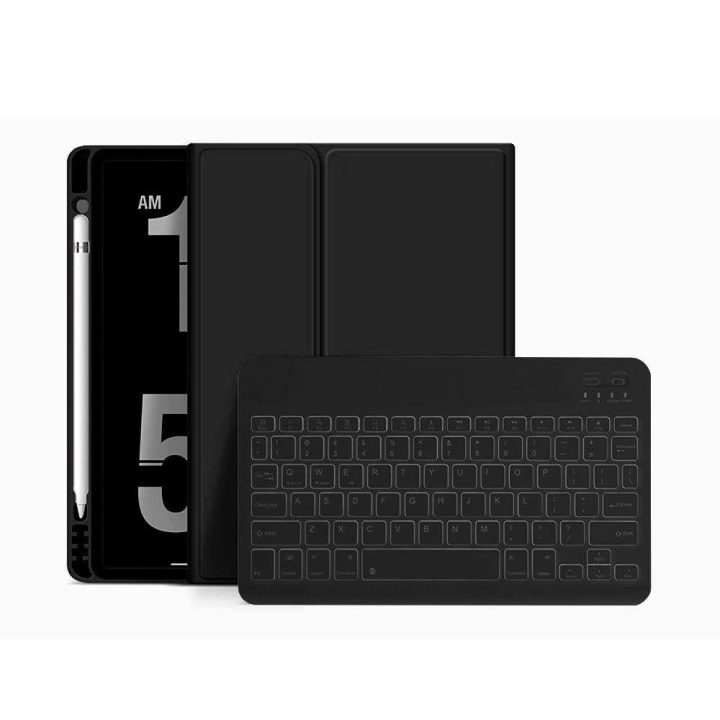 Pen + Keyboard“ dėklas su klaviatūra skirt iPad 10.9 colio 2022 metų planšetiniam kompiuteriui – juodas
