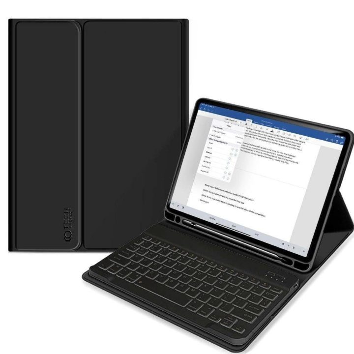 Pen + Keyboard“ dėklas su klaviatūra skirt iPad 10.9 colio 2022 metų planšetiniam kompiuteriui – juodas