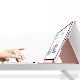 SC Pen + Keyboard dėklas su klaviatūra iPad 10.9“ 2022 m. – rožinis