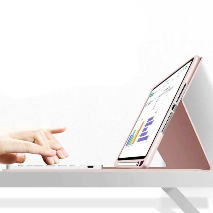 SC Pen + Keyboard dėklas su klaviatūra iPad 10.9“ 2022 m. – rožinis