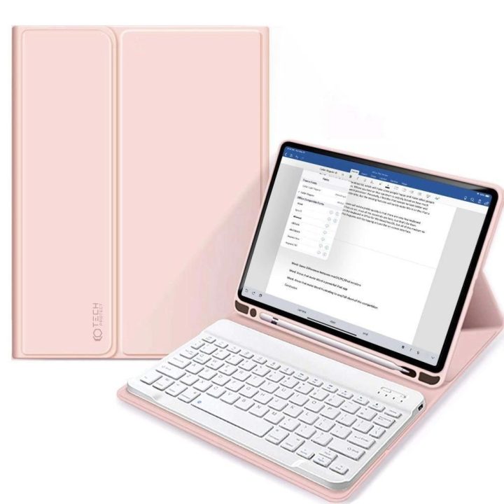 SC Pen + Keyboard dėklas su klaviatūra iPad 10.9“ 2022 m. – rožinis