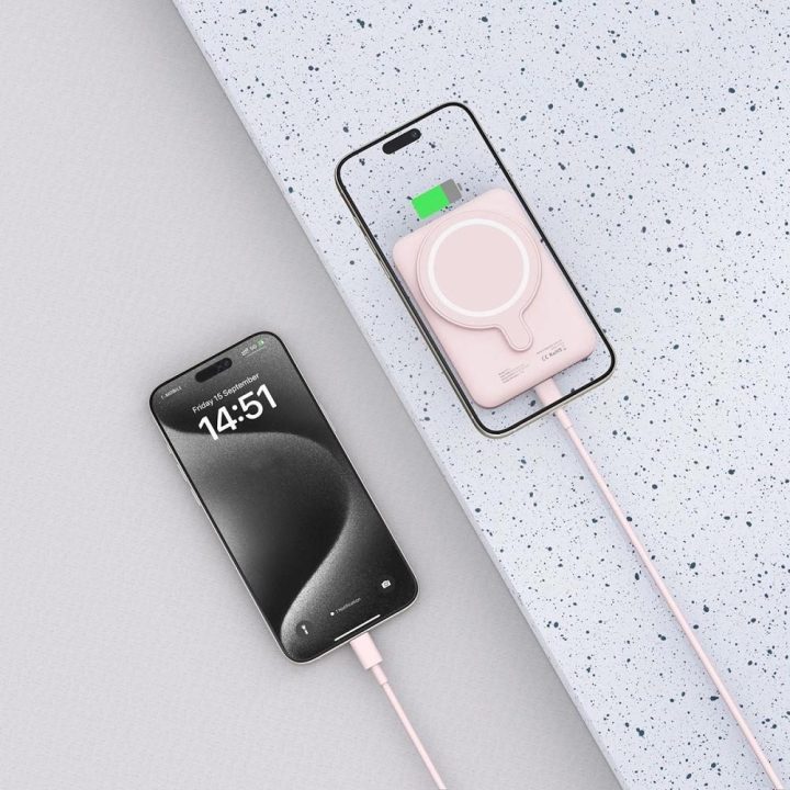 Powerbank“ su MagSafe“ 5000 mAh, 15 W USB C kabelis