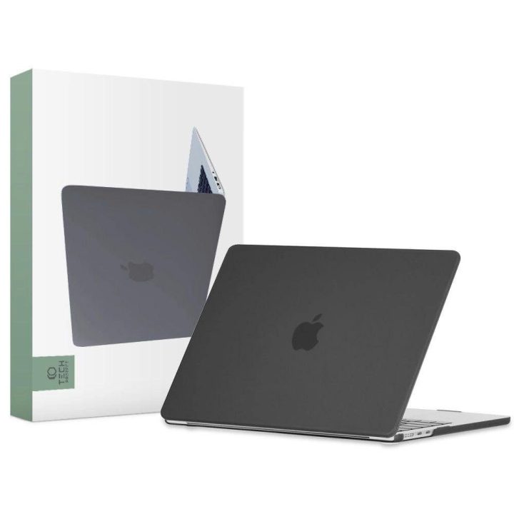 13 col. MacBook Air“ M2/M3/2022–2024 dėklas – matinė juoda spalva