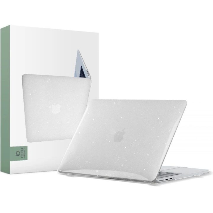 MacBook Air 13 colių M2 / M3 / 2022–2024 dėklas – permatomas ir spindintis