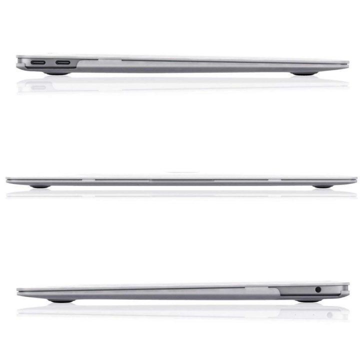 MacBook Air 13 colių M2 / M3 / 2022–2024 dėklas – permatomas ir spindintis