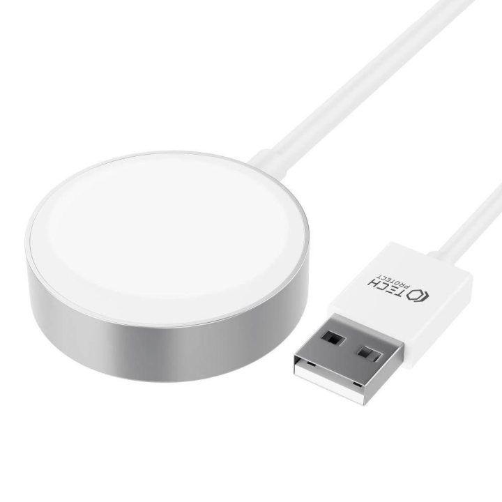 Magnetinis indukcinis įkroviklis su USB jungtimi Apple Watch 1,2 m - baltas