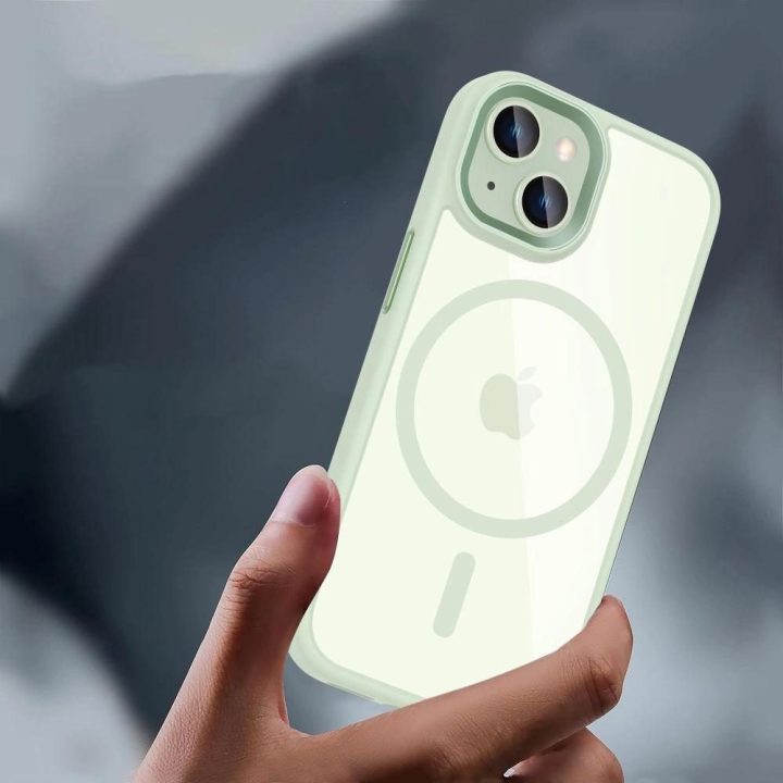 iPhone 15“ dėklas – skaidriai žalias