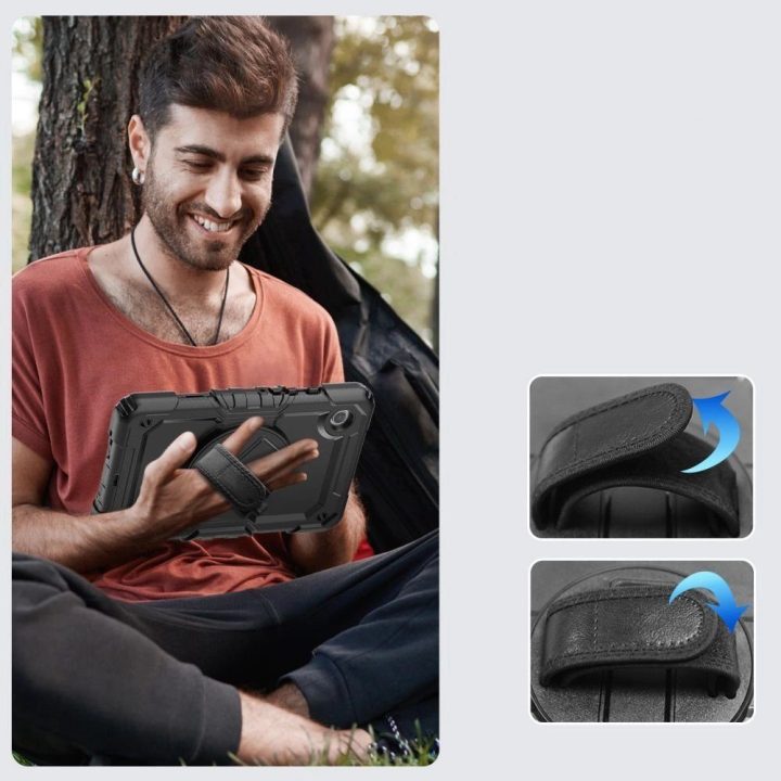 Samsung“ dėklas planšetiniam kompiuteriui Galaxy Tab A9+ 11.0 X210/X215/X216“, juodas