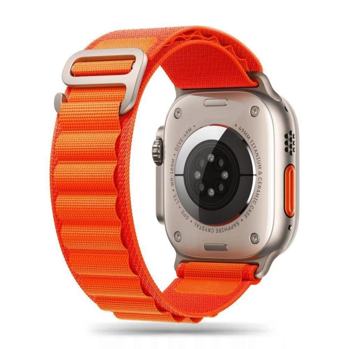 Dirželis Apple Watch 4 / 5 / 6 / 7 / 8 / 9 / SE / Ultra 1 / 2 (42/44/45/49 mm) - Oranžinė