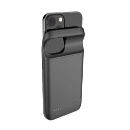 IPhone 12 mini / 13 mini dėklas su 4700mAh galios banku - juodos spalvos