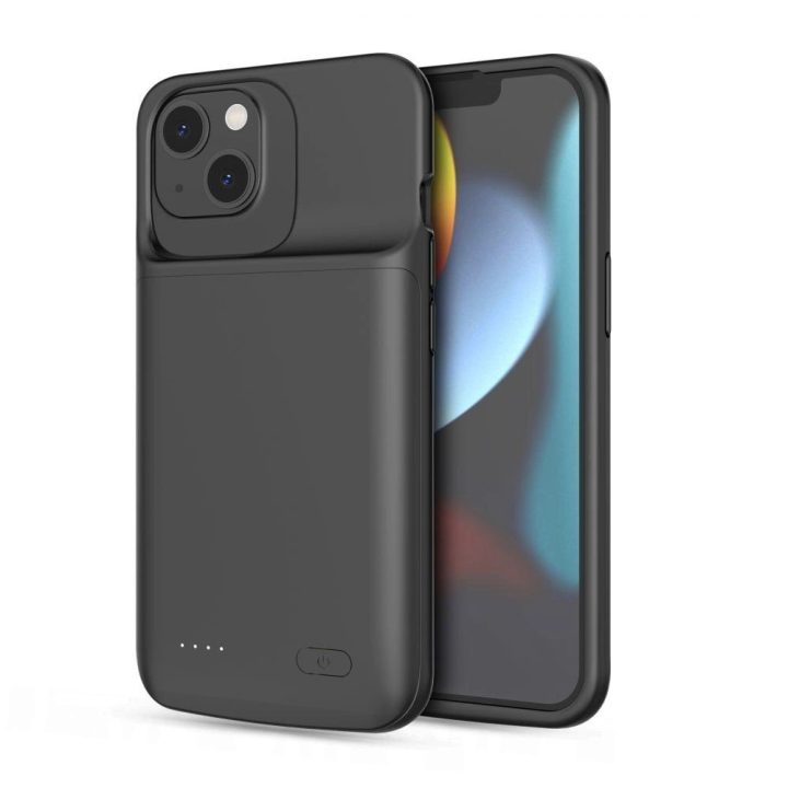 iPhone 13 / 13 Pro“ dėklas su 4800 mAh galios banku – juodas