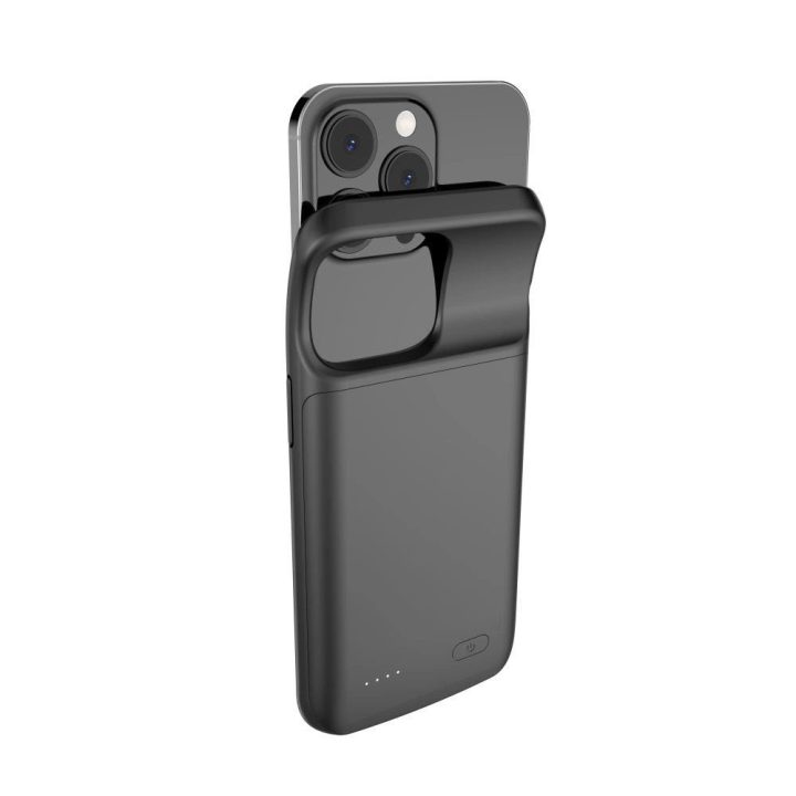 iPhone 13 / 13 Pro“ dėklas su 4800 mAh galios banku – juodas