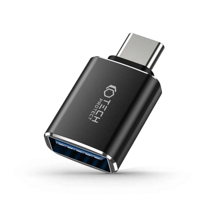 USB A (moteriškas) OTG adapteris - juodas