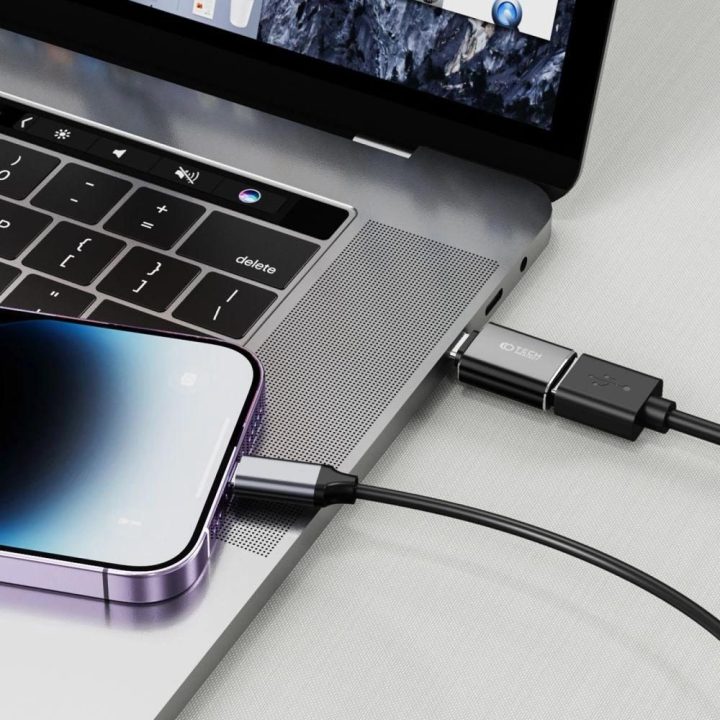 USB A (moteriškas) OTG adapteris - juodas