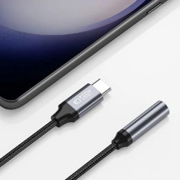 USB-C / 3,5 mm lizdo adapteris - juodos spalvos