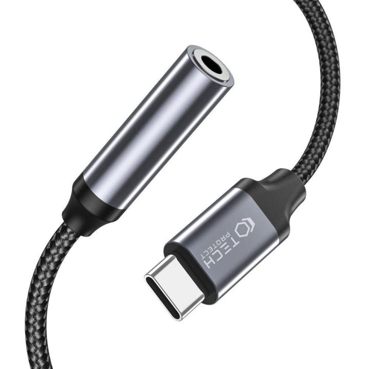 USB-C / 3,5 mm lizdo adapteris - juodos spalvos