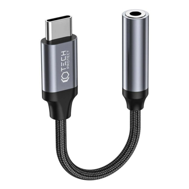 USB-C / 3,5 mm lizdo adapteris - juodos spalvos