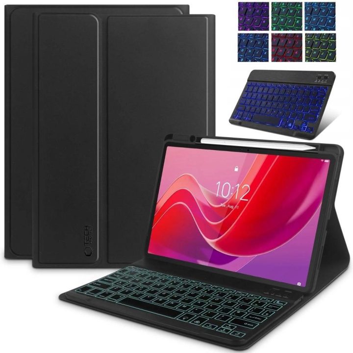 SC Pen + Keyboard dėklas su klaviatūra Lenovo Tab M11 11 TB-330 planšetei - juodos spalvos