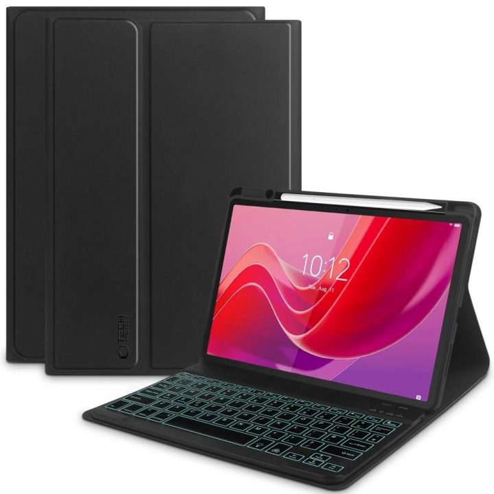 SC Pen + Keyboard dėklas su klaviatūra Lenovo Tab M11 11 TB-330 planšetei - juodos spalvos