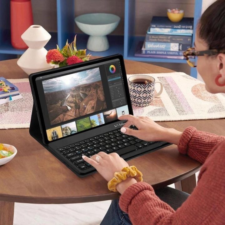 SC Pen + Keyboard dėklas su klaviatūra Lenovo Tab M11 11 TB-330 planšetei - juodos spalvos