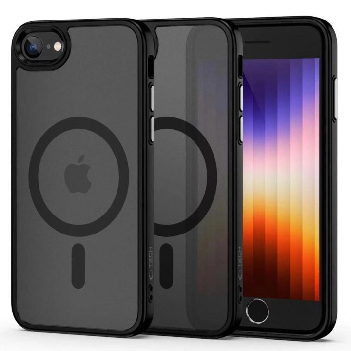 Dėklas iPhone 7 / 8 / SE 2020 / 2022“ – matinė juoda spalva