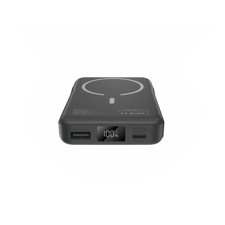Powerbank su MagSafe 10000 mAh 15 W USB C/Lightning jungtys – juoda