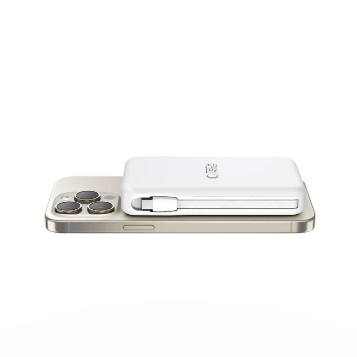 Powerbank“ su MagSafe“ 10000 mAh 15 W USB C / Lightning“ laidais - balta