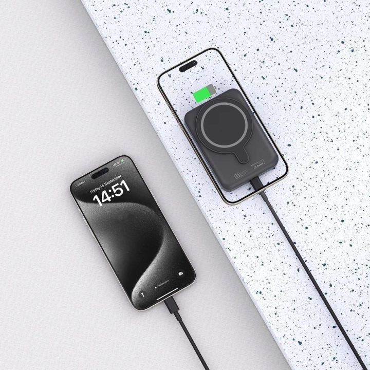 Powerbank su MagSafe 10000 mAh 15W USB C kabelis