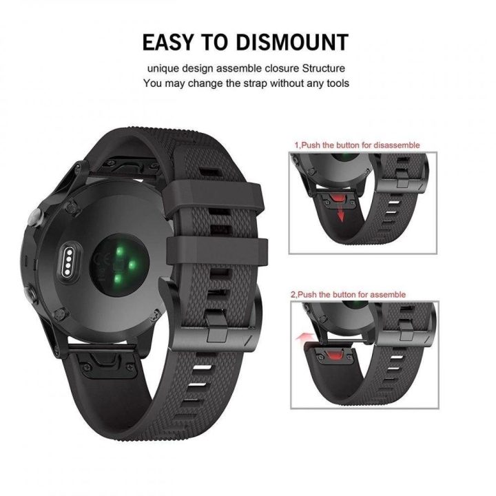 Garmin Fenix ​​3 / 5X / 3HR / 5X Plus / 6X / 6X Pro / 7X dėklas - juodas