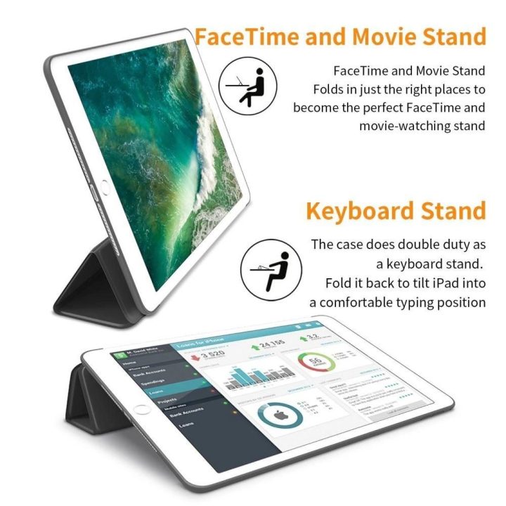 Dėklas iPad 9,7, 5 / 6 2017-2018 - juodas