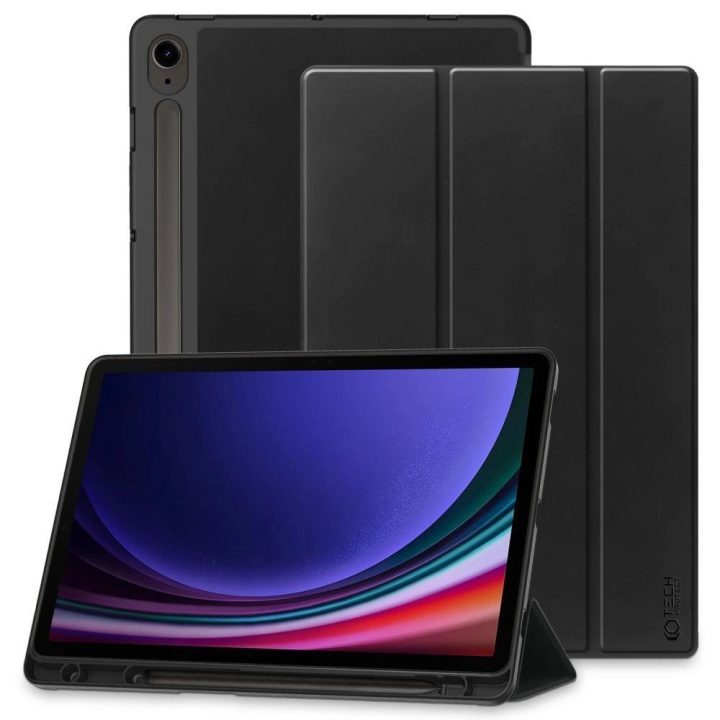 dėklas su rašiklio laikikliu Samsung Galaxy Tab S9 FE 10.9 X510 / X516B - juodas
