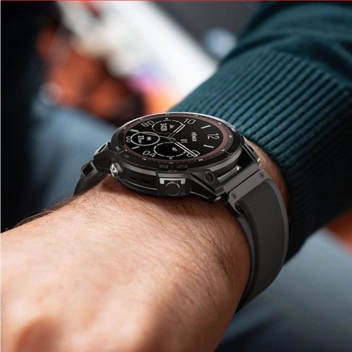 Apyrankė Garmin Fenix ​​5/6/6 Pro/7 - juoda/oranžinė