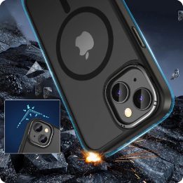iPhone 15“ dėklas – juodos matinės spalvos