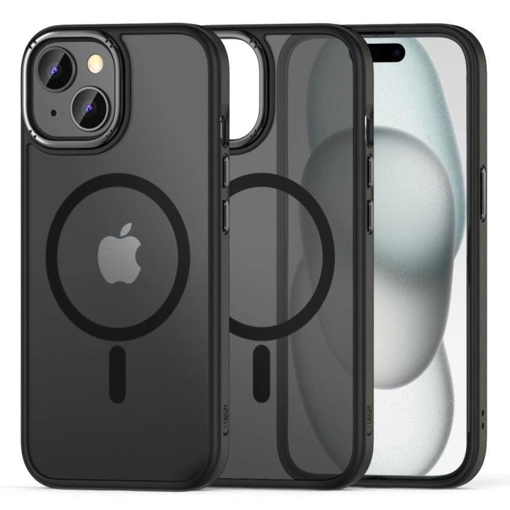 iPhone 15“ dėklas – juodos matinės spalvos