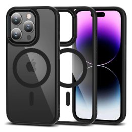 iPhone 15 Pro“ dėklas – permatomas ir juodas
