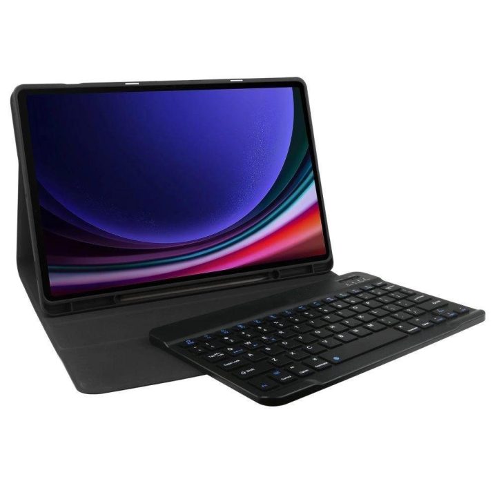 Keyboard dėklas su klaviatūra skirtas Samsung Galaxy Tab S9 FE+ 12.4 X610 / X616B - juodas