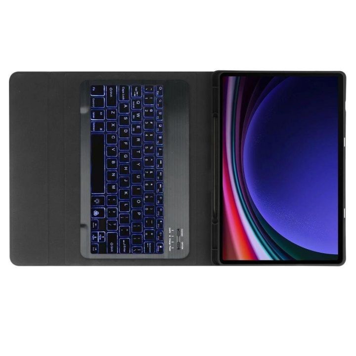 Keyboard dėklas su klaviatūra skirtas Samsung Galaxy Tab S9 FE+ 12.4 X610 / X616B - juodas