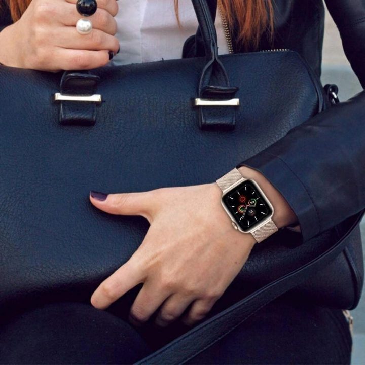 apyrankė Apple Watch 4 / 5 / 6 / 7 / 8 / 9 / SE (38/40/41 mm) - smėlio spalvos
