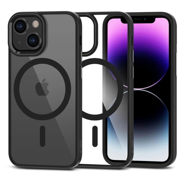 dėklas iPhone 12 mini / 13 mini“ telefonams – permatomas ir juodas