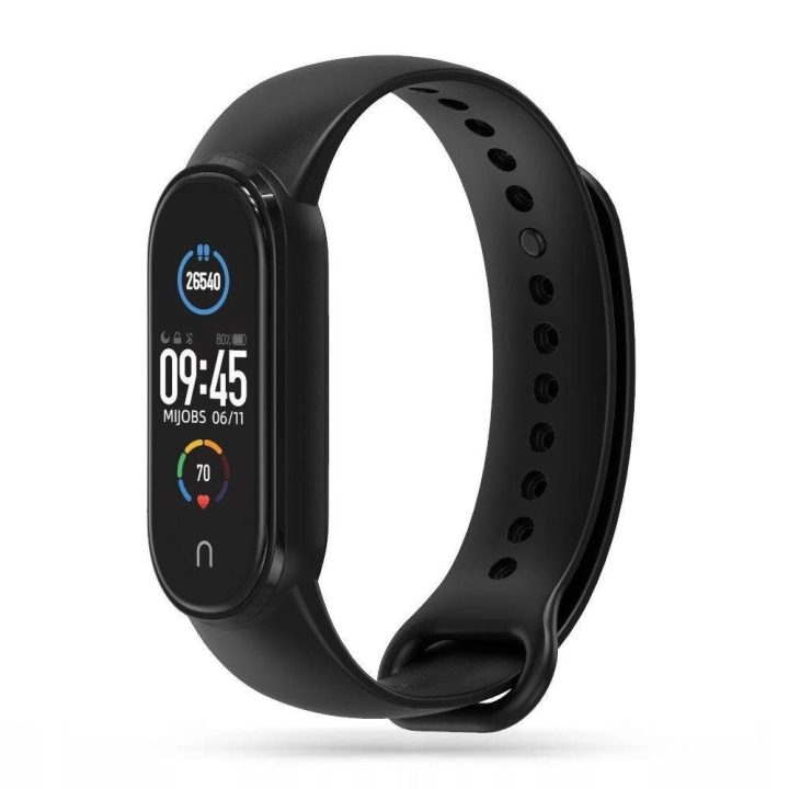 IconBand“ dirželis Xiaomi Mi Smart Band 5 / 6 / 7 / NFC“ – juodas