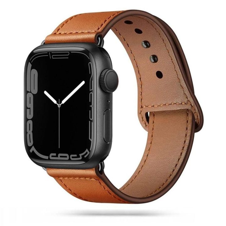 Odinis dirželis Apple Watch 4/5/6/7/8/9/SE/Ultra 1/2 (42/44/45/49 mm) - rudas
