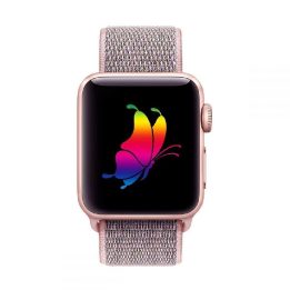 Dirželis Apple Watch 4/5/6/7/8/9/SE (38/40/41 mm) - rausvos spalvos