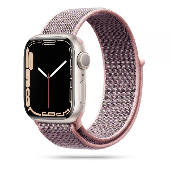 Dirželis Apple Watch 4/5/6/7/8/9/SE (38/40/41 mm) - rausvos spalvos