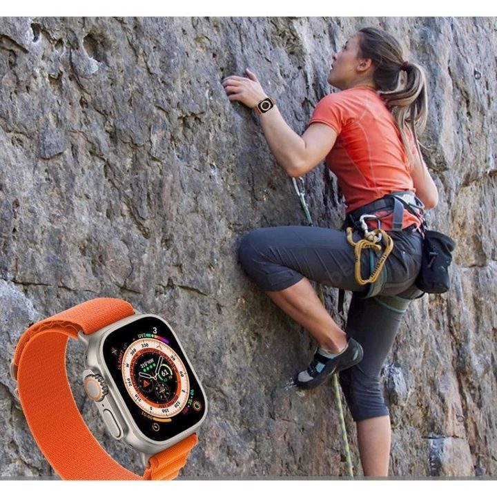 Apple Watch“ dirželis 4 / 5 / 6 / 7 / 8 / 9 / SE / Ultra“ 1 / 2 (42 / 44 / 45 / 49 mm) – titanas alyvuogių spalvos